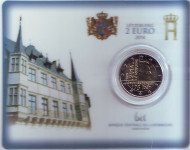 Монета 2 евро. 2014 год, Люксембург. (в пластиковой открытке!) 175 лет независимости Люксембурга. Монета 2 евро. 2014 год, Люксембург. (в пластиковой открытке!) 175 лет независимости Люксембурга.