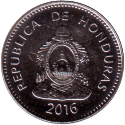 Монета 20 сентаво. 2016 год, Гондурас.