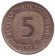 Монета 5 марок. 1990 год (J), ФРГ. Монета 5 марок. 1990 год (J), ФРГ.