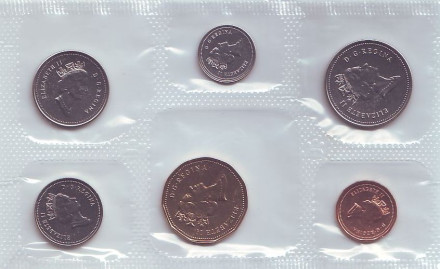 Банковский набор монет Канады. (6 шт), 1993 год. Банковский набор монет Канады. (6 шт), 1993 год.