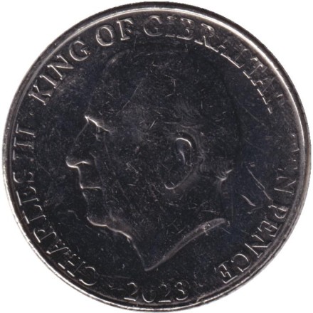 Монета 10 пенсов. 2023 год, Гибралтар. Монета 10 пенсов. 2023 год, Гибралтар.