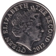 Монета 10 пенсов. 2012 год, Джерси. Дольмен. Монета 10 пенсов. 2012 год, Джерси. Дольмен.