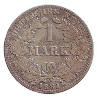 Монета 1 марка. 1881 год (A), Германская империя. Монета 1 марка. 1881 год (A), Германская империя.