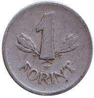 Монета 1 форинт. 1949 год, Венгрия. Новый тип. Монета 1 форинт. 1949 год, Венгрия. Новый тип.