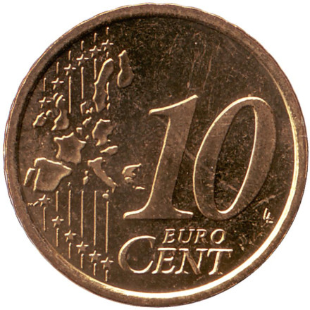 Монета 10 центов, 2004 год, Сан-Марино. Монета 10 центов, 2004 год, Сан-Марино.