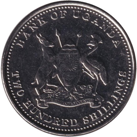 Монета 200 шиллингов. 2022 год, Уганда. Рыба семейства "Цихлиды". Монета 200 шиллингов. 2022 год, Уганда. Рыба семейства "Цихлиды".