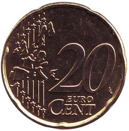 Монета 20 центов. 2006 год, Бельгия. Монета 20 центов. 2006 год, Бельгия.