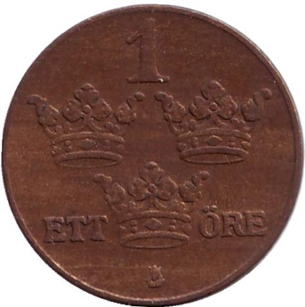 Монета 1 эре. 1936 год, Швеция. (длинная "6") Монета 1 эре. 1936 год, Швеция. (длинная "6")