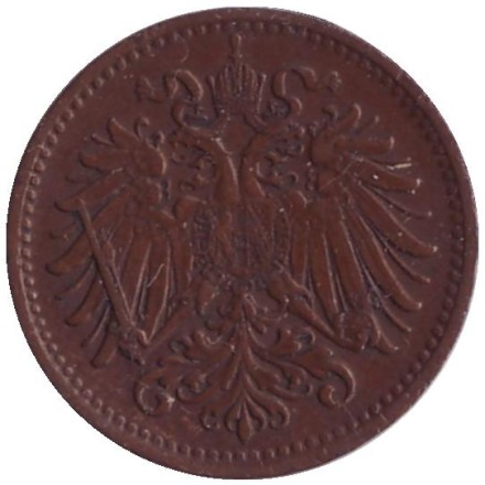 Монета 1 геллер. 1896 год, Австро-Венгерская империя. Австрийский тип. Монета 1 геллер. 1896 год, Австро-Венгерская империя. Австрийский тип.