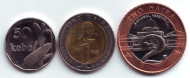 Набор монет Нигерии (3 шт.), 2006 год, Нигерия. Набор монет Нигерии (3 шт.), 2006 год, Нигерия.