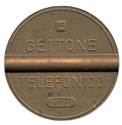 Телефонный жетон. 7701. Италия. 1977 год. (Отметка: IPM)