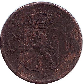 Монета 1 эре. 1884 год, Норвегия. Монета 1 эре. 1884 год, Норвегия.