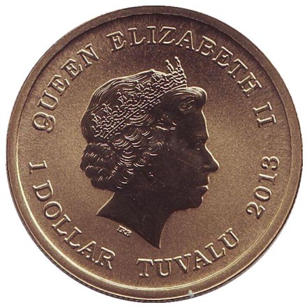 Монета 1 доллар. 2013 год, Тувалу. Австралийский огарь. Серия "Австралийские водяные птицы".