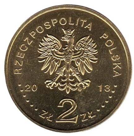 Монета 2 злотых, 2013 год, Польша. Агнешка Осецкая.