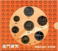 Набор монет Макао в буклете (7 шт). 1993-2003 гг., Макао. Набор монет Макао в буклете (7 шт). 1993-2003 гг., Макао.