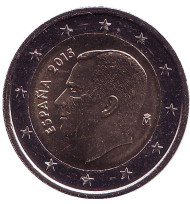 Монета 2 евро. 2015 год, Испания.
