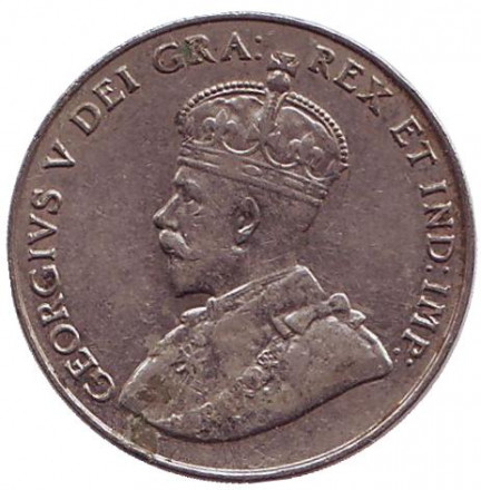 Монета 5 центов. 1932 год, Канада. Монета 5 центов. 1932 год, Канада.