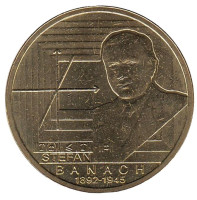 120 лет со дня рождения математика Стефана Банаха. Монета 2 злотых, 2012 год, Польша.