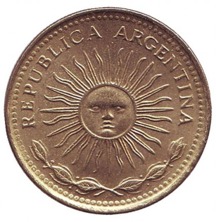 Монета 5 песо. 1976 год, Аргентина. Монета 5 песо. 1976 год, Аргентина.