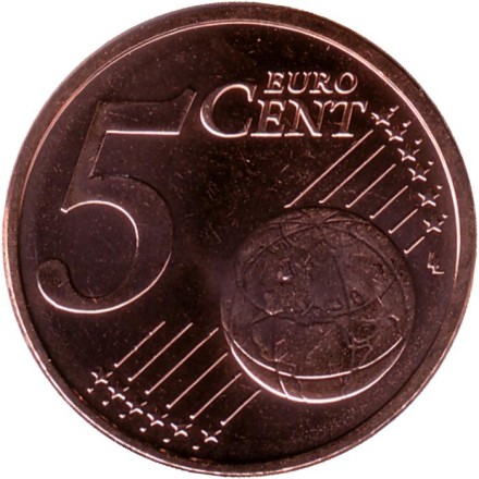 Монета 5 центов. 2021 год, Франция.