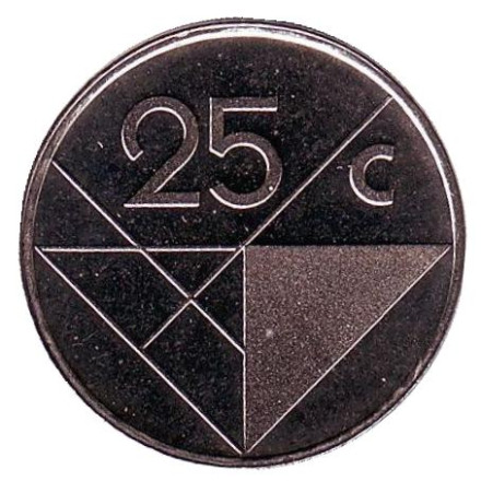 Монета 25 центов. 1994 год, Аруба. UNC.