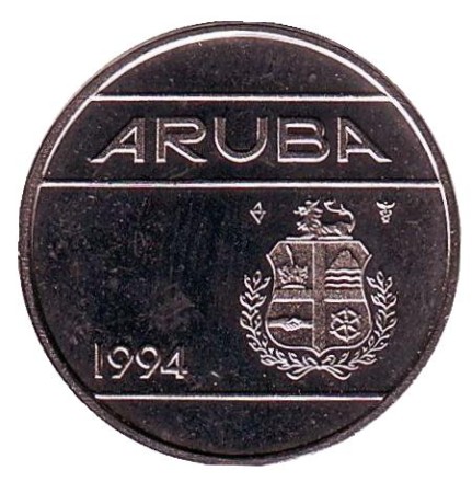 Монета 25 центов. 1994 год, Аруба.