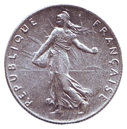 Монета 50 сантимов. 1915 год, Франция. Монета 50 сантимов. 1915 год, Франция.