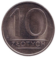 Монета 10 злотых. 1987 год, Польша. Монета 10 злотых. 1987 год, Польша.