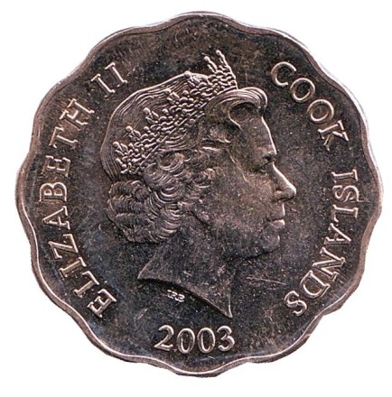 Монета 1 доллар. 2003 год, Острова Кука. Тангароа. Божество.