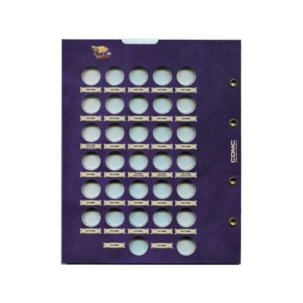 Лист блистерный. Разменные монеты России номиналом 50 копеек. Формат "Optima".