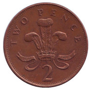 Монета 2 пенса. 2001 год, Великобритания. Монета 2 пенса. 2001 год, Великобритания.