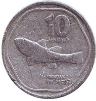 Монета 10 сентимо. 1984 год, Филиппины. Монета 10 сентимо. 1984 год, Филиппины.