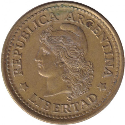 Монета 50 сентаво. 1971 год, Аргентина.