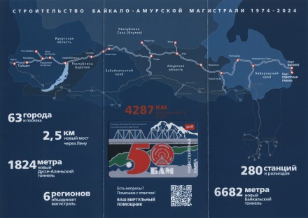 Памятная Транспортная карта СЗППК РЖД. Санкт-Петербург. БАМ 50 лет. 2024 год. Памятная Транспортная карта СЗППК РЖД. Санкт-Петербург. БАМ 50 лет. 2024 год.