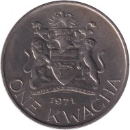 Монета 1 квача. 1971 год, Малави. Монета 1 квача. 1971 год, Малави.