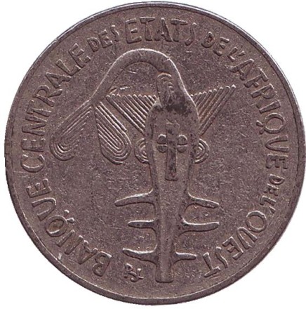 Монета 100 франков. 1984 год, Западные Африканские Штаты.