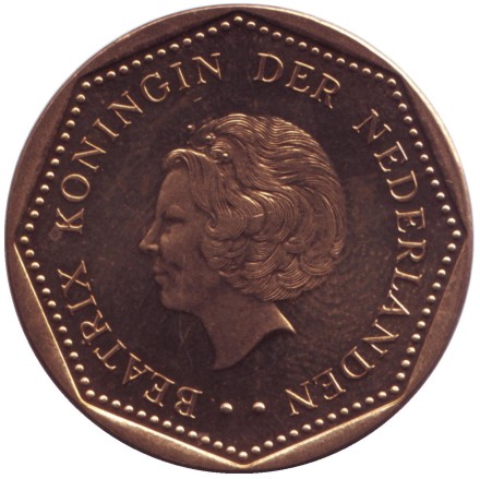 Монета 2,5 гульдена. 1993 год, Нидерландские Антильские острова. Монета 2,5 гульдена. 1993 год, Нидерландские Антильские острова.