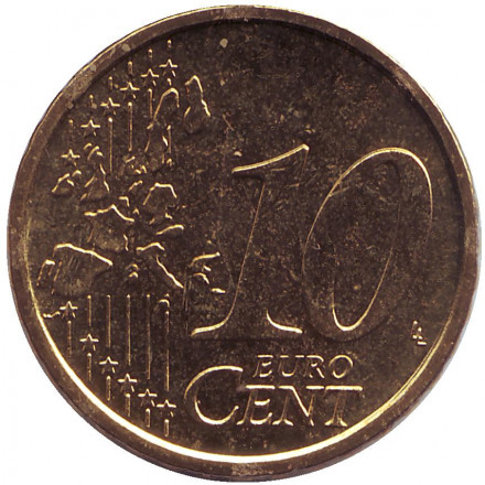 Монета 10 центов, 2007 год, Сан-Марино. Монета 10 центов, 2007 год, Сан-Марино.