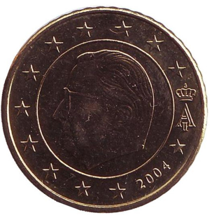 Монета 50 центов. 2004 год, Бельгия.