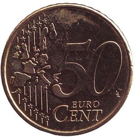 Монета 50 центов. 2004 год, Бельгия. Монета 50 центов. 2004 год, Бельгия.