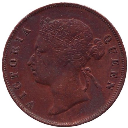 Монета 1 цент. 1901 год, Стрейтс-Сетлментс.