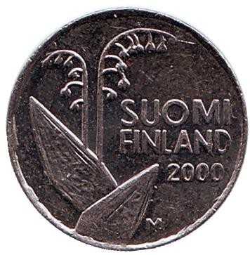 Монета 10 пенни. 2000 год, Финляндия.