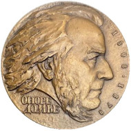 100 лет со дня смерти Оноре Домье. ЛМД. Памятная медаль. 1981 год, СССР.