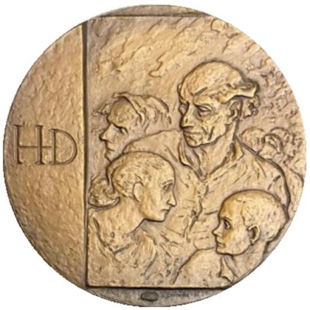 100 лет со дня смерти Оноре Домье. ЛМД. Памятная медаль. 1981 год, СССР. 100 лет со дня смерти Оноре Домье. ЛМД. Памятная медаль. 1981 год, СССР.