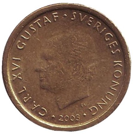 Монета 10 крон. 2003 год, Швеция. Монета 10 крон. 2003 год, Швеция.