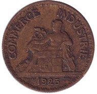 Монета 50 сантимов. 1925 год, Франция. Монета 50 сантимов. 1925 год, Франция.