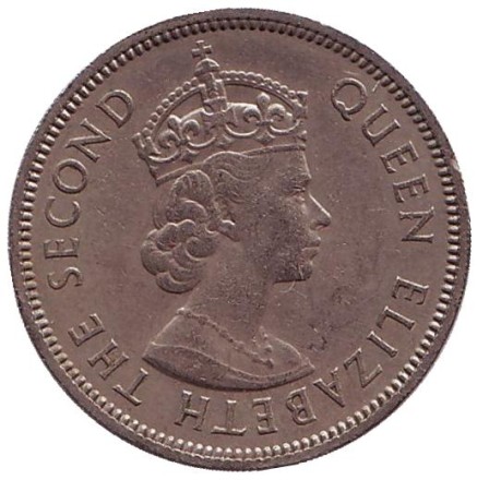 Монета 50 центов, 1960 год, Гонконг.