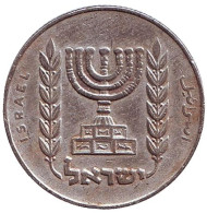 Монета 1/2 лиры. 1964 год, Израиль. Менора (Семисвечник).