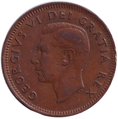 Монета 1 цент. 1948 год, Канада.