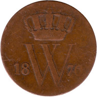 Монета 1 цент. 1870 год, Нидерланды. Виллем III. Монета 1 цент. 1870 год, Нидерланды. Виллем III.